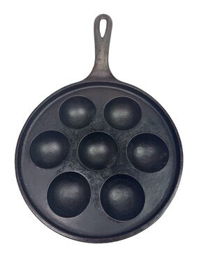 VTG Griswold 962 Cast Iron Aebleskiver Danish Cake Pan Egg Poacher Made in USA
